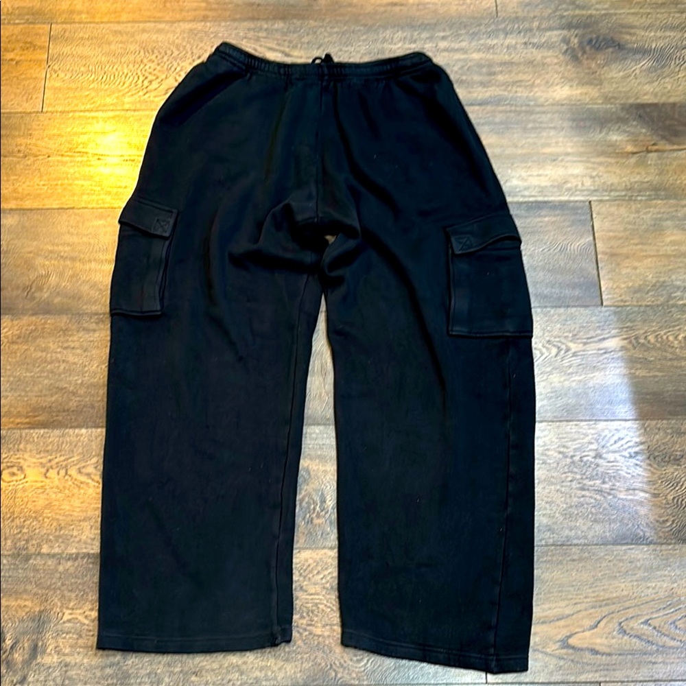 Vibes Y2K  Men's Black Cargo sweat Pants xl